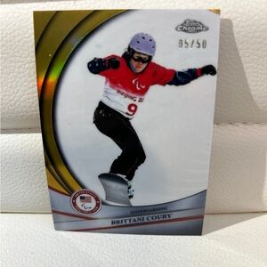 2026 Topps Chrome USA Winter Olympics GOLD Refractor Brittani Coury /50 #47